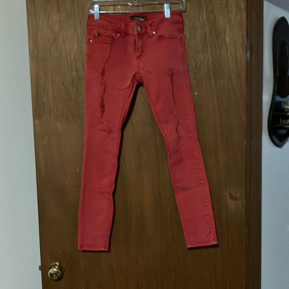 Lovesick red skinny jeans size 5
